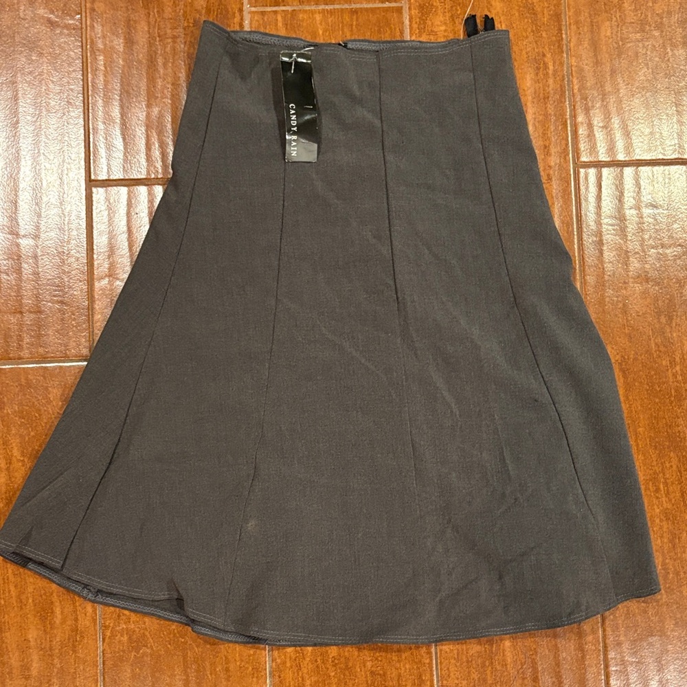 Elegant Charcoal A-Line Skirt